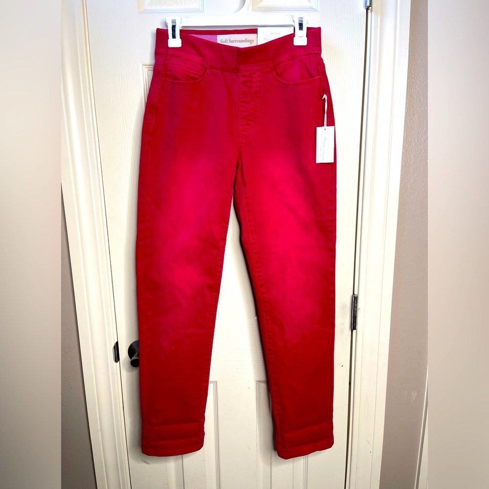 Soft Surrounds NWT Red Straight Leg Pants Size XS